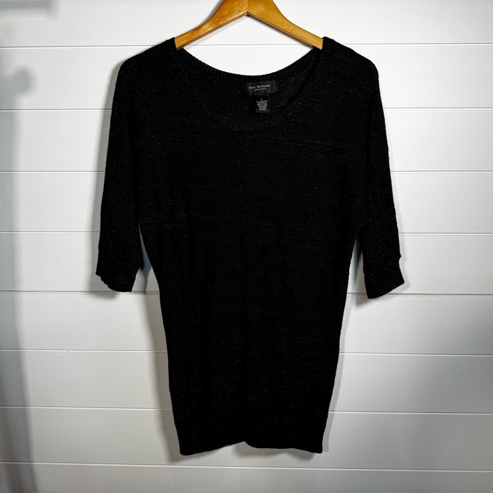 Iris Singer Collection Black Metallic Women's Top… - image 5